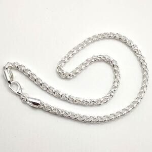 925 Sterling Silver Necklace Braided Byzantine 6mm Valentines Birthday Gift NEW!